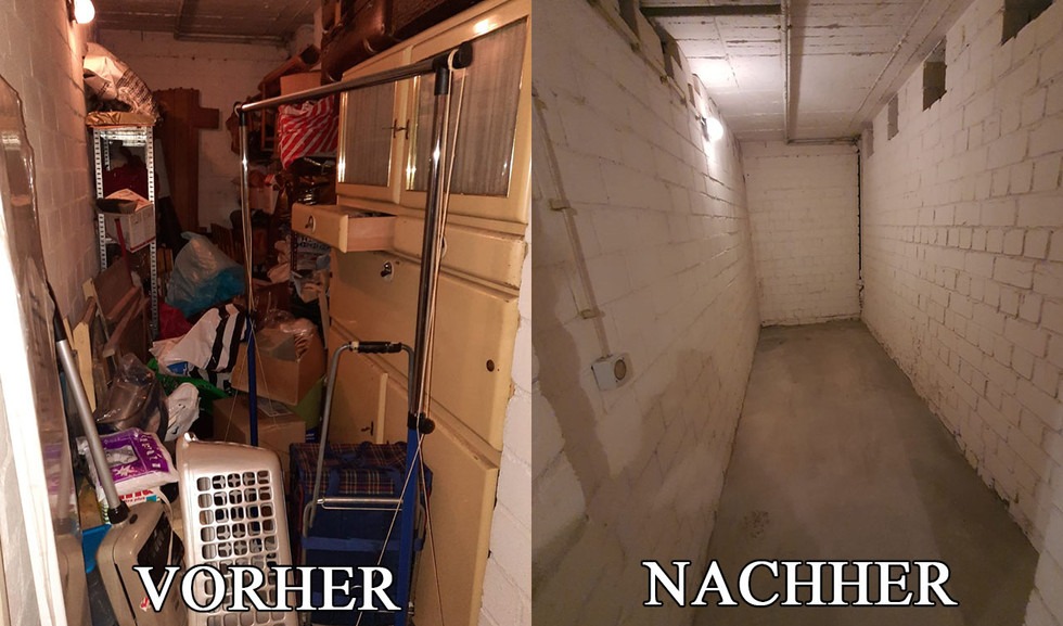 Haushaltsauflösung Vorher-Nachher: Leeres Zimmer in Wesel